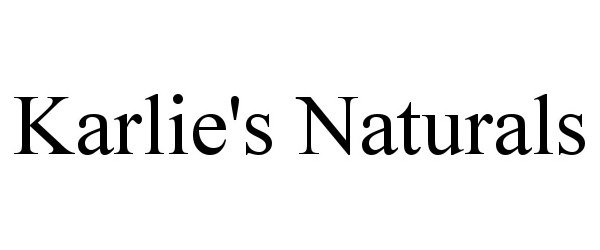 Trademark Logo KARLIE'S NATURALS
