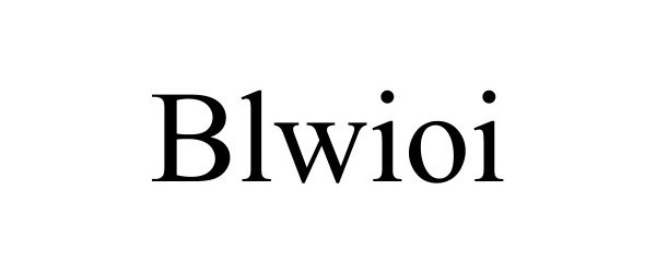 Trademark Logo BLWIOI