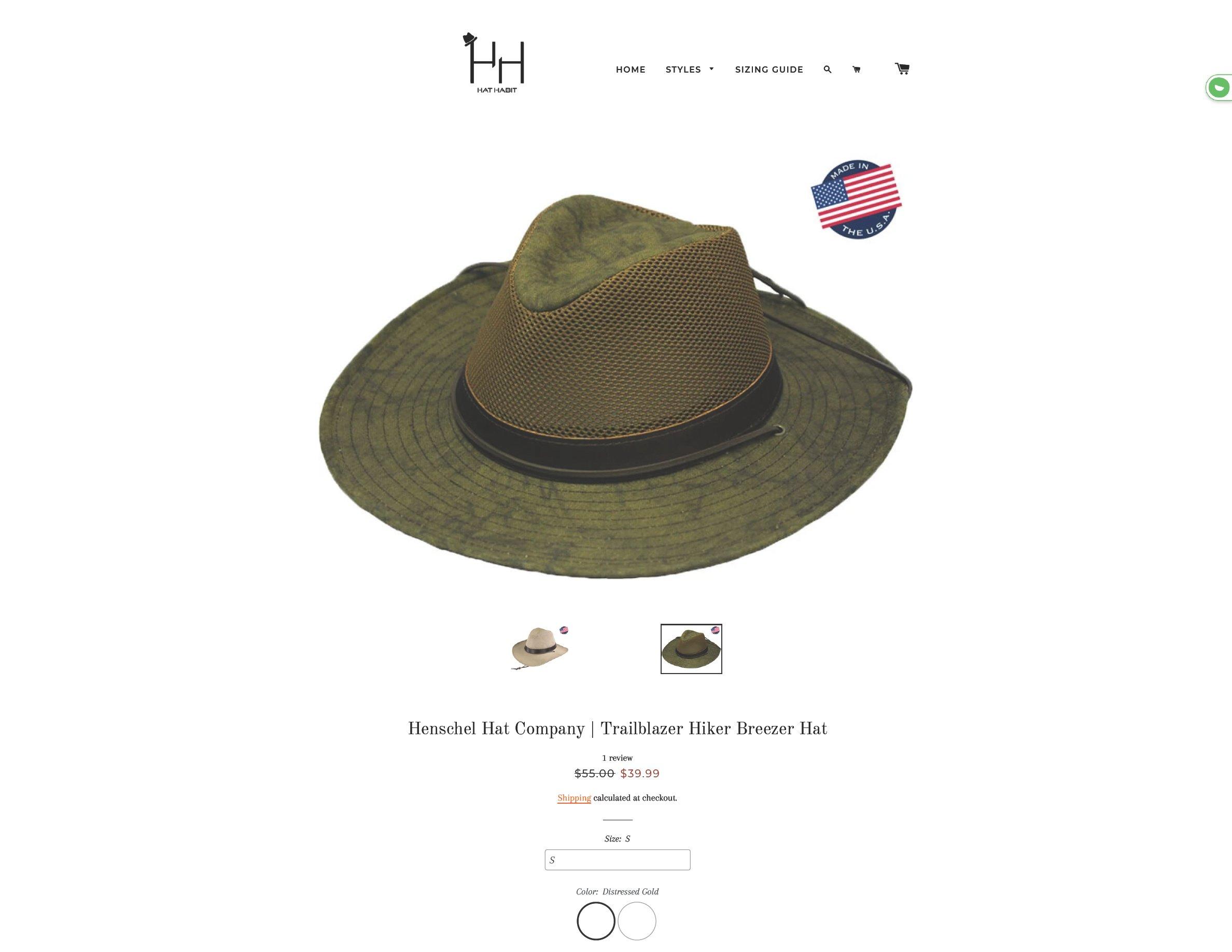 Henschel Hat Company  Hiker Breezer Hat – Hat Habit