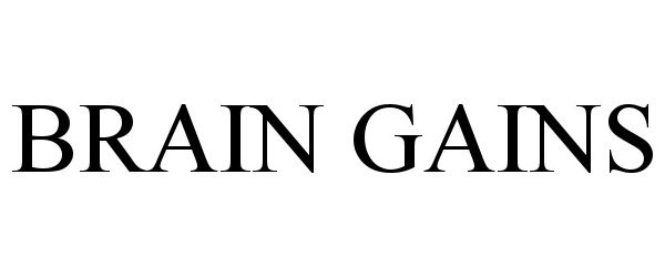 Trademark Logo BRAIN GAINS