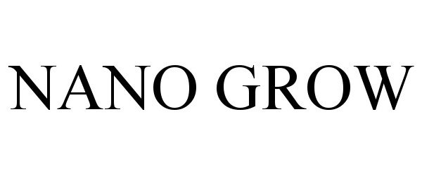 Trademark Logo NANO GROW