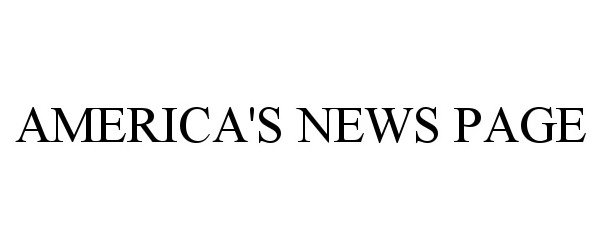 Trademark Logo AMERICA'S NEWS PAGE