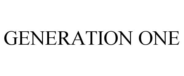 Trademark Logo GENERATION ONE