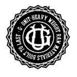 Trademark Logo G UNIT HEAVY WEIGHT RAW MATERIALS BUILT TO LAST