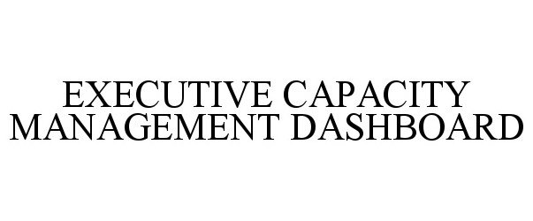  EXECUTIVE CAPACITY MANAGEMENT DASHBOARD