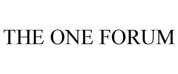 Trademark Logo THE ONE FORUM