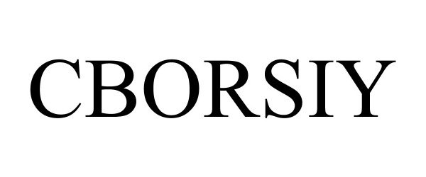Trademark Logo CBORSIY