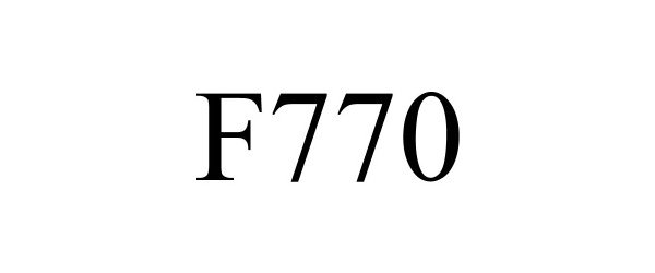 Trademark Logo F770