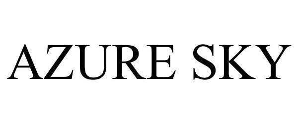 Trademark Logo AZURE SKY