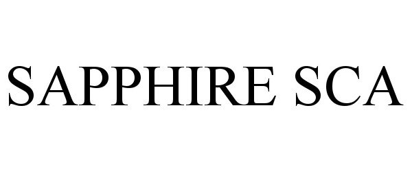 Trademark Logo SAPPHIRE SCA