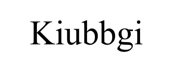 Trademark Logo KIUBBGI