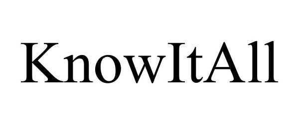 Trademark Logo KNOWITALL