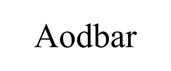 Trademark Logo AODBAR