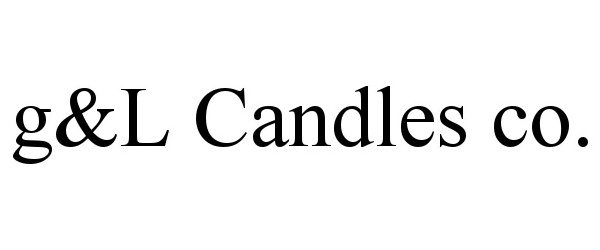 Trademark Logo G&L CANDLES CO.