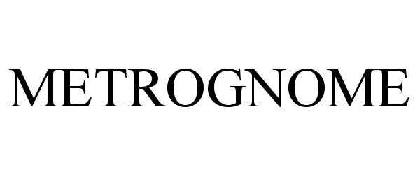 Trademark Logo METROGNOME