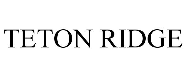 Trademark Logo TETON RIDGE