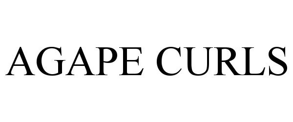 Trademark Logo AGAPE CURLS