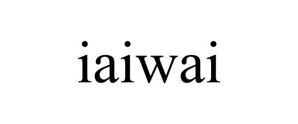 Trademark Logo IAIWAI