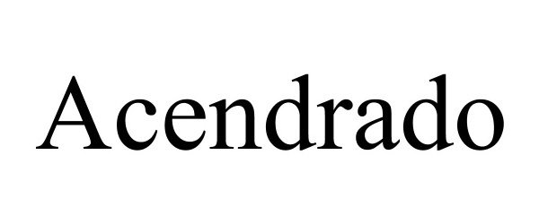 Trademark Logo ACENDRADO