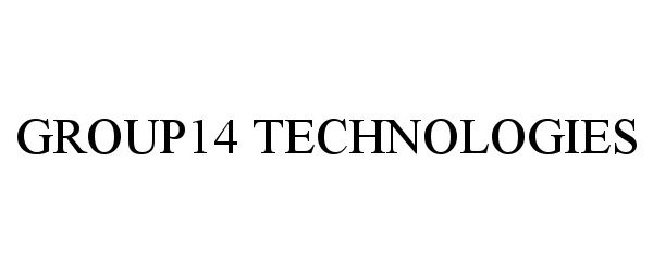 Trademark Logo GROUP14 TECHNOLOGIES