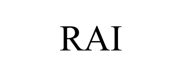 Trademark Logo RAI