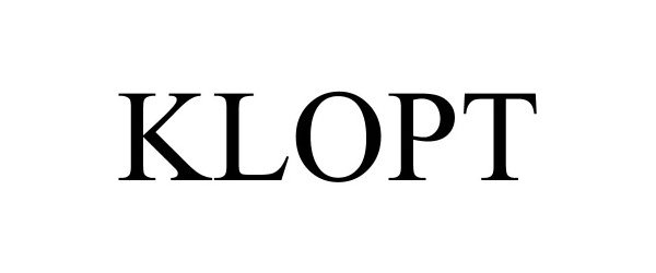 Trademark Logo KLOPT