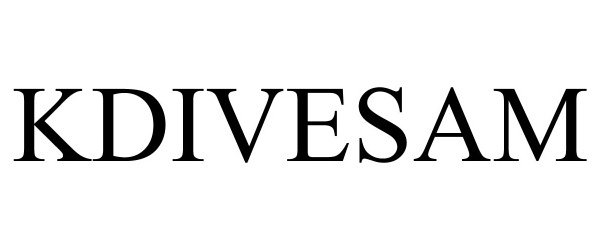 Trademark Logo KDIVESAM