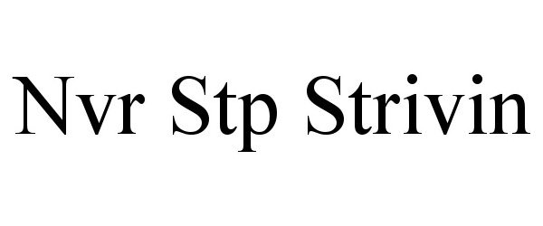 Trademark Logo NVR STP STRIVIN