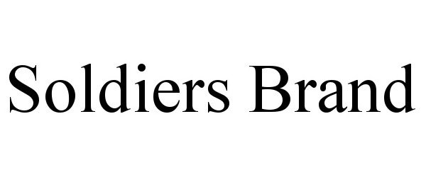 Trademark Logo SOLDIERS BRAND