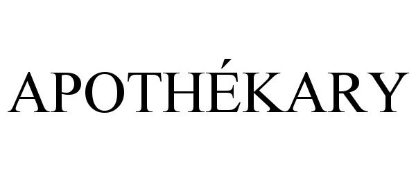 Trademark Logo APOTHÉKARY