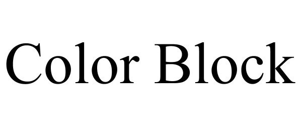 Trademark Logo COLOR BLOCK