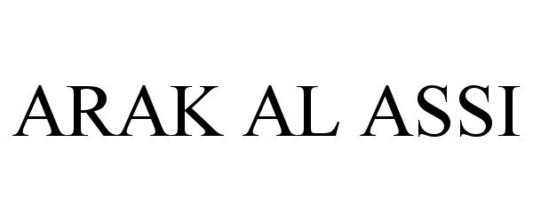 Trademark Logo ARAK AL ASSI