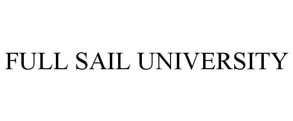 Trademark Logo FULL SAIL UNIVERSITY