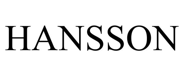 Trademark Logo HANSSON