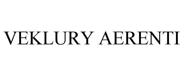 Trademark Logo VEKLURY AERENTI