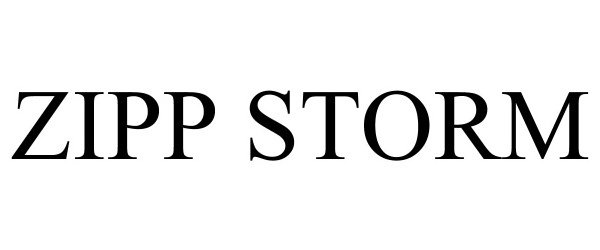 Trademark Logo ZIPP STORM
