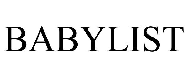 Trademark Logo BABYLIST