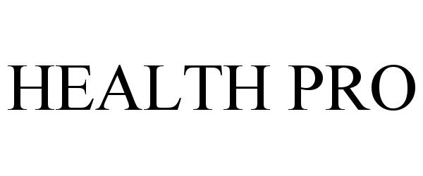 Trademark Logo HEALTH PRO