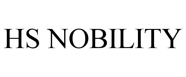 Trademark Logo HS NOBILITY