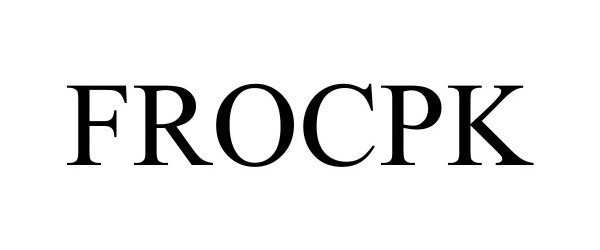 Trademark Logo FROCPK