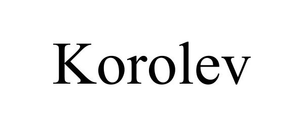 Trademark Logo KOROLEV