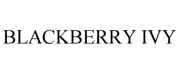 Trademark Logo BLACKBERRY IVY