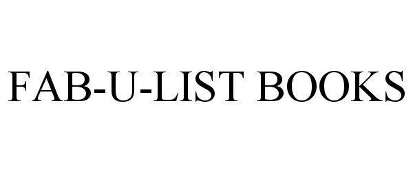  FAB-U-LIST BOOKS