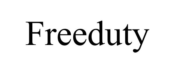 Trademark Logo FREEDUTY