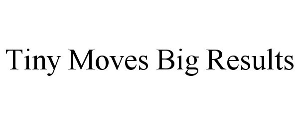  TINY MOVES BIG RESULTS