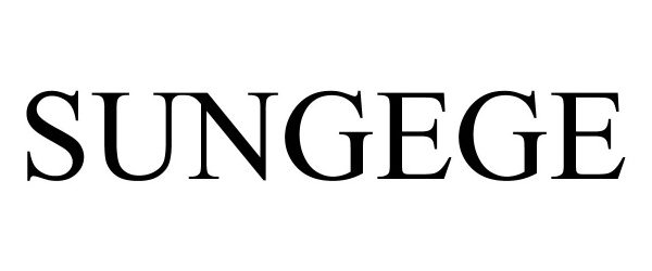 Trademark Logo SUNGEGE