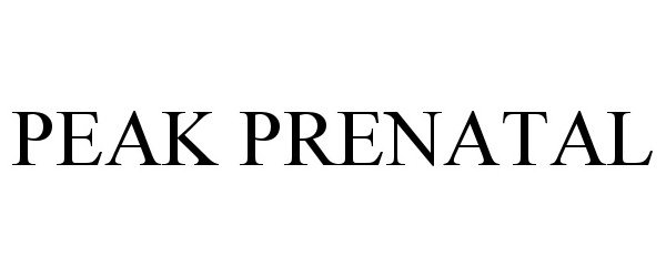 Trademark Logo PEAK PRENATAL