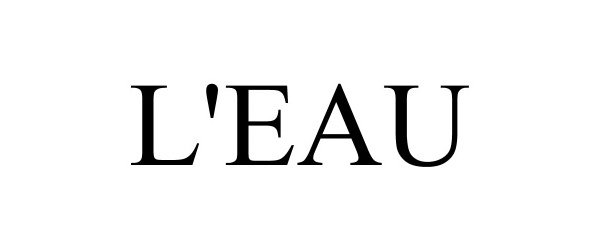 Trademark Logo L'EAU