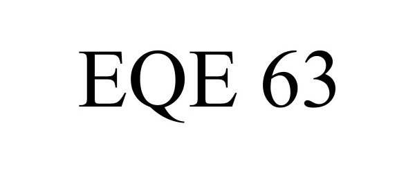 Trademark Logo EQE 63