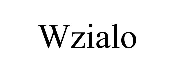 Trademark Logo WZIALO